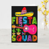 Feest squad bijpassende cinco de mayo familiefeest kaart (Gele Bloem)