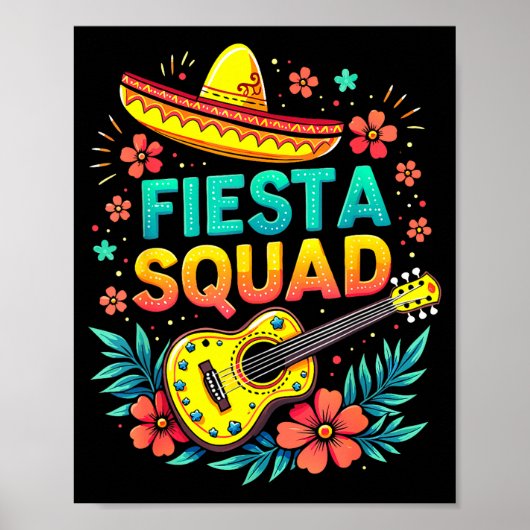 Feest squad bijpassende cinco de mayo Mexicaanse f Poster (Voorkant)