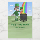 Feest St. Patrick's Day Voedselcontainer Etiket (Enkel label)
