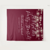 Feest startte Lights Bourgondische foto achtergron Wandkleed (Voorkant (horizontaal))