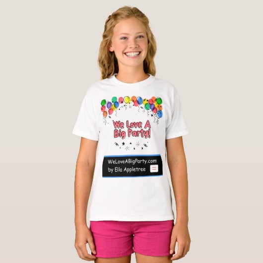 Feest T-shirt voor kinderen en alle leeftijden (Voorkant volledig)