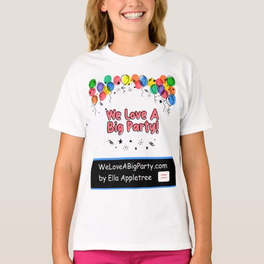 Feest T-shirt voor kinderen en alle leeftijden (Voorkant)