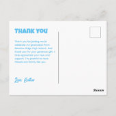 Feest Taco Afstudeer Foto Bedankt Briefkaart (Achterkant)