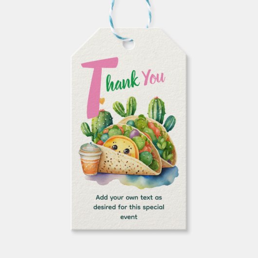Feest Taco 'bout Baby Shower Schattig Leuk Modern Cadeaulabel (Voorkant)