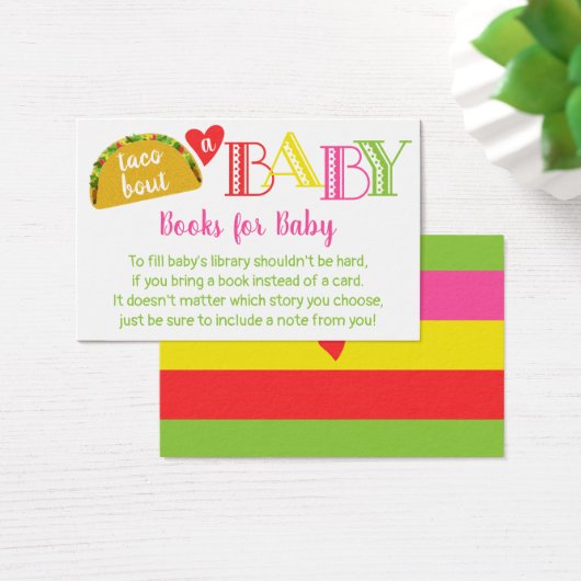 Feest Taco Over een Babemeisjeshulpfeest Breng een Visitekaartje (Bureau)