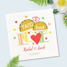 Feest Taco Over Liefde Kleurrijk Verloving Feestje