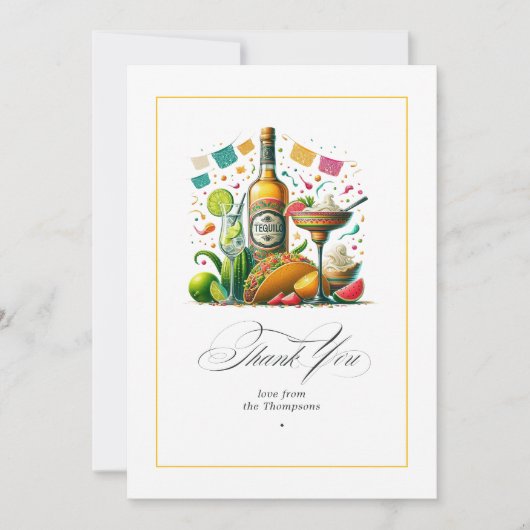 Feest Tacos en Tequila Bedankkaart (Voorkant)
