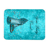 Feest Teal Blauwe Glitter Schoenen Magneet (Horizontaal)
