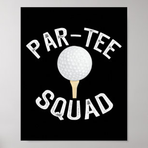 Feest-team grappig golf ontwerp voor golfliefhebbe poster