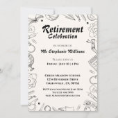 Feest ter ere van de pensionering van een leraar/l kaart (Voorkant)