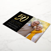 feest ter gelegenheid van de 50e verjaardag van ee folie uitnodiging (Gedraaid)