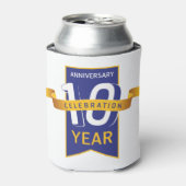 Feest ter viering van het 10-jarig jubileum blikjeskoeler (Blikje Voorkant)