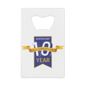Feest ter viering van het 10-jarig jubileum creditkaart flessenopener (Voorkant)