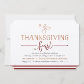 Feest | Thanksgiving binnenuitnodiging Kaart (Voorkant)