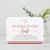 Feest | Thanksgiving binnenuitnodiging Kaart (Staand voorkant)