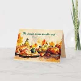 FEEST - THANKSGIVING KAART VOOR FAMILIE