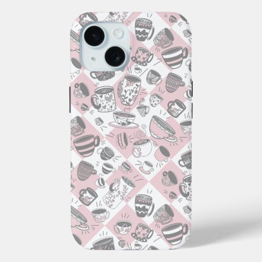 Feest thee koffiekopjes Case-Mate iPhone hoesje (Achterkant)