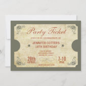 Feest Ticket Kaart (Voorkant)