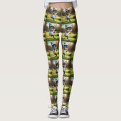 "Feest-tijd: De Coole Kat slaat een bal!" Leggings (Voorkant)