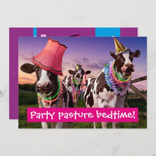 Feest tot de koeien thuis komen kaart (Voorkant / Achterkant)