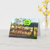 Feest tot de Koeien thuiskomen Kaart (Gele Bloem)
