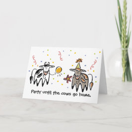 Feest tot de koeien thuiskomen Verjaardag Kaart