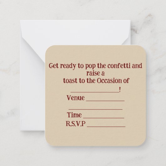 Feest Uitnodiging (Achterkant)