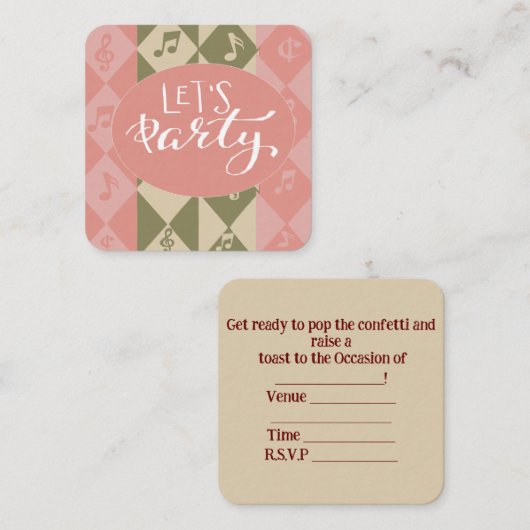 Feest Uitnodiging (Voorkant / Achterkant)