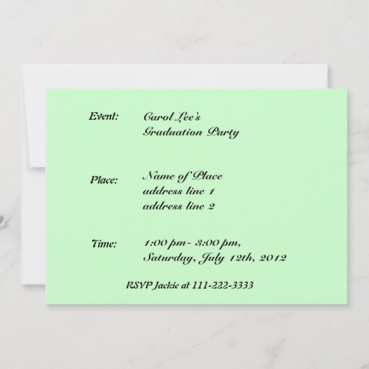 feest uitnodiging (Achterkant)