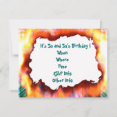 Feest. Uitnodiging (Achterkant)