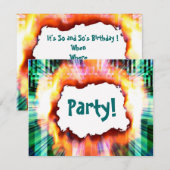 Feest. Uitnodiging (Voorkant / Achterkant)