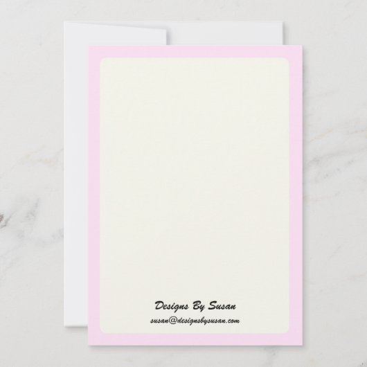 Feest Uitnodiging - Anjer Ontwerp (Achterkant)