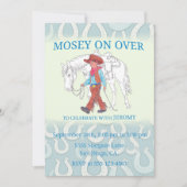 Feest Uitnodiging Cowboy en Paard (Voorkant)