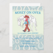 Feest Uitnodiging Cowboy en Paard (Voorkant / Achterkant)