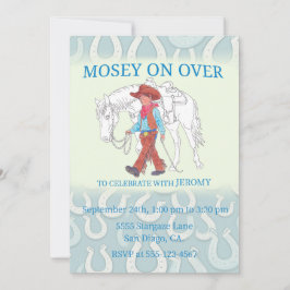 Feest Uitnodiging Cowboy en Paard