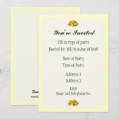 Feest Uitnodiging -Daisy Design (Voorkant / Achterkant)