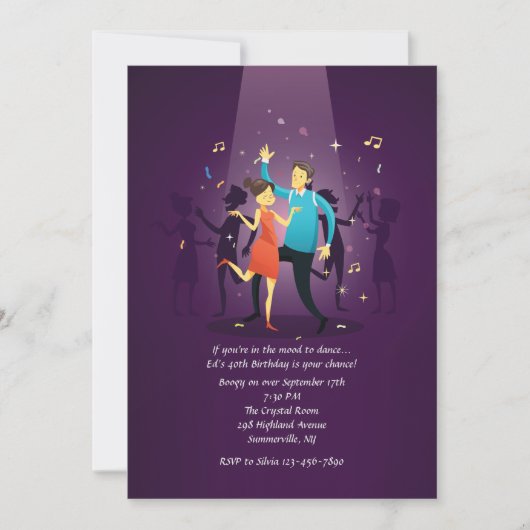 Feest Uitnodiging Dansfeest (Voorkant)