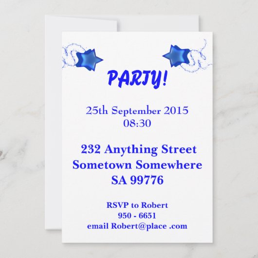 FEEST uitnodiging met discobal en regenboog van st (Achterkant)