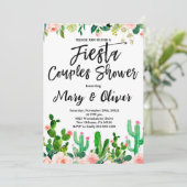 Feest uitnodiging voor stel, fiesta thema (Staand voorkant)