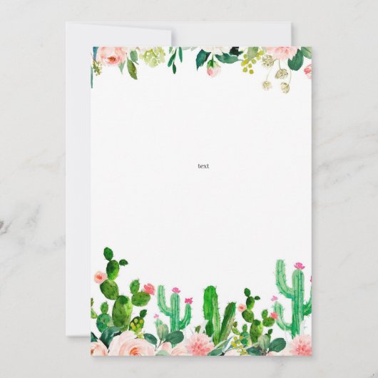 Feest uitnodiging voor stel, fiesta thema (Achterkant)