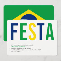 Feest: Uitnodigingen: Brazilië: Peruaanse Vlag