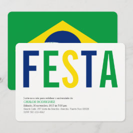 Feest: Uitnodigingen: Brazilië: Peruaanse Vlag Kaart