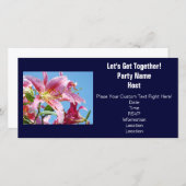 Feest Uitnodigingen Lelie Bloemen Laten we Samen K (Voorkant / Achterkant)