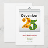 Feest van 25 december kaart (Voorkant / Achterkant)