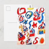 Feest van 4 juli briefkaart (Voorkant / Achterkant)