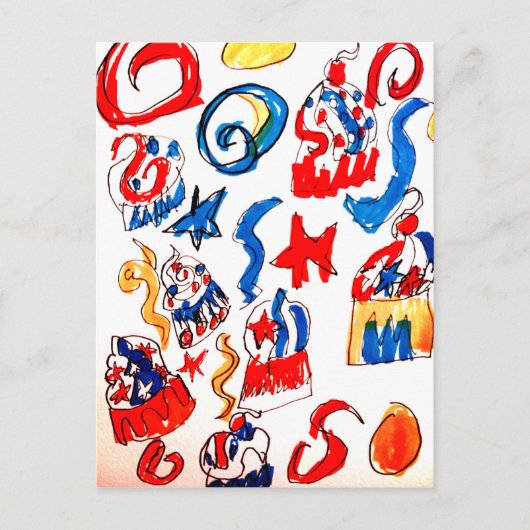 Feest van 4 juli briefkaart (Voorkant)