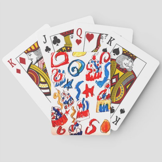 Feest van 4 juli pokerkaarten (Achterkant)
