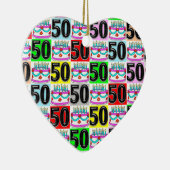 FEEST VAN 50 JAAR OUD KERAMISCH ORNAMENT (Rechts)