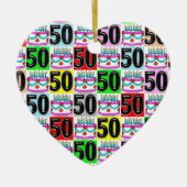 FEEST VAN 50 JAAR OUD KERAMISCH ORNAMENT (Voorkant)