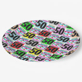 FEEST VAN 50 JAAR OUD PAPIEREN BORDJE (Gekanteld)